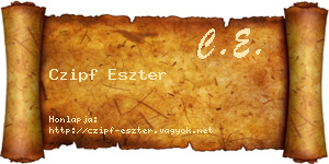 Czipf Eszter névjegykártya